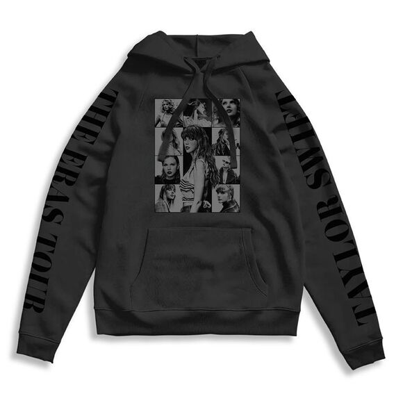 TAYLOR SWIFT THE ERAS INTERNATIONAL TOUR GREY PHOTO HOODIE - Picture 2 of 11